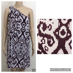 🆕 Eva Mendes One Shoulder Geometric Dress